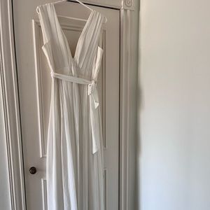 L’agence white full length dress.